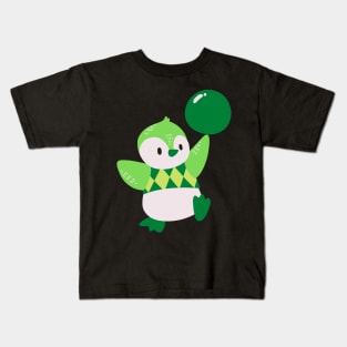 Lime green pastel penguin Kids T-Shirt